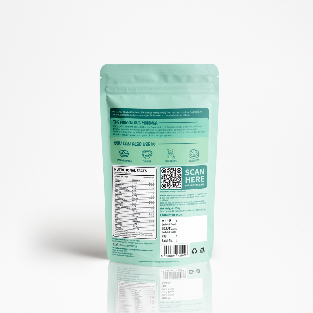 Moringa Leaf Powder –  Pure & Natural | Rich in Iron, Protein & Antioxidants