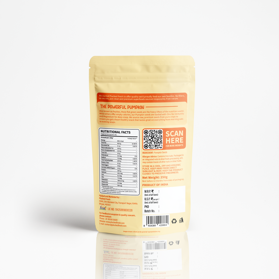 Premium Pumpkin Seeds – Rich in Zinc & Magnesium